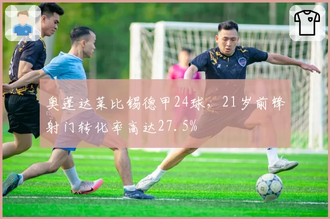 奥蓬达莱比锡德甲24球,21岁前锋射门转化率高达27.5%